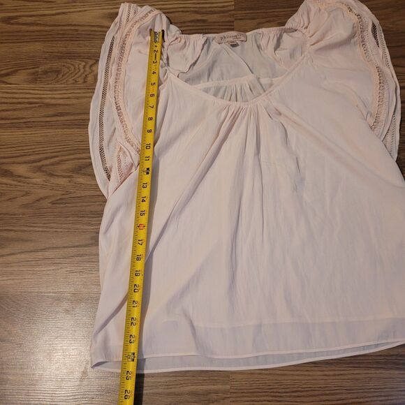 Pale Pink Blouse with Flutter Sleeves by Philosophy - Picture 5 of 8